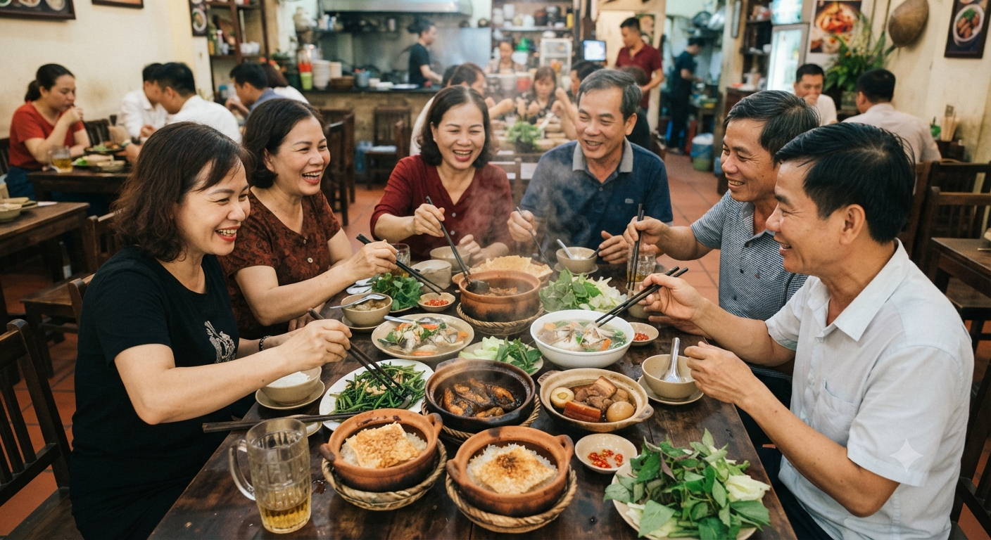 Tại sao việc thống nhất số lượng người lại quan trọng khi gọi cơm niêu cho nhóm đông?