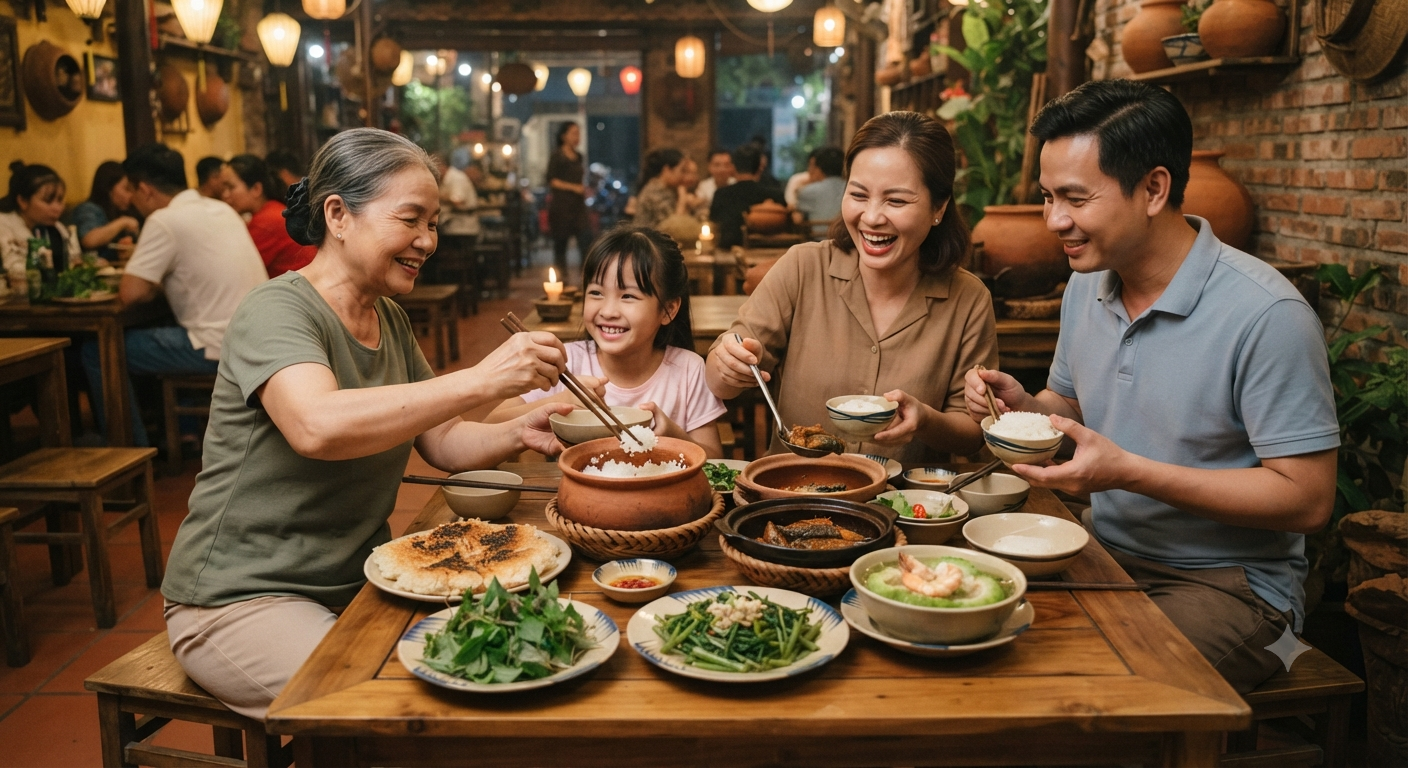 Trải nghiệm ẩm thực quây quần, ấm cúng