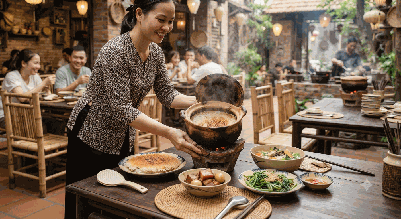 Hương vị cơm niêu trứ danh tại Minh Thư