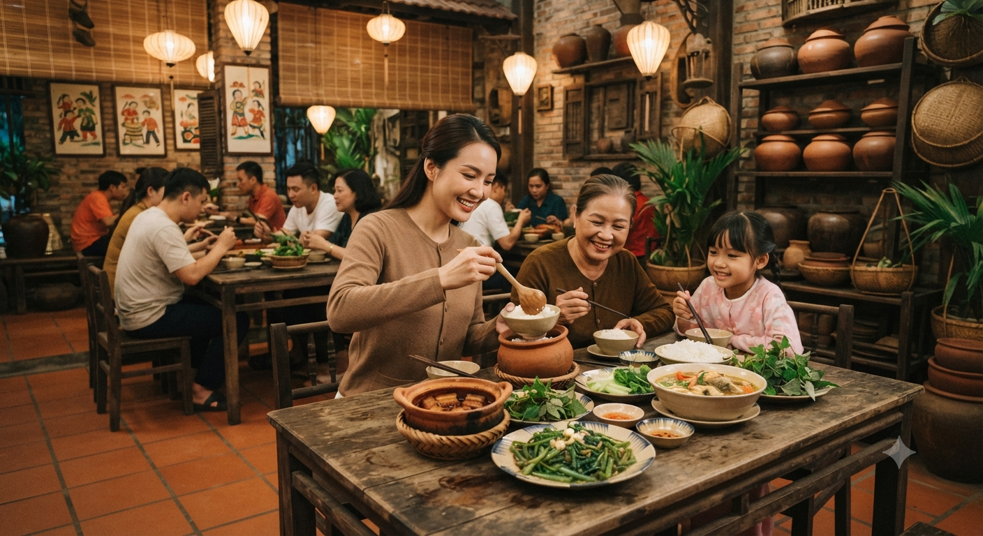 Không gian ấm cúng, mang đậm hồn Việt